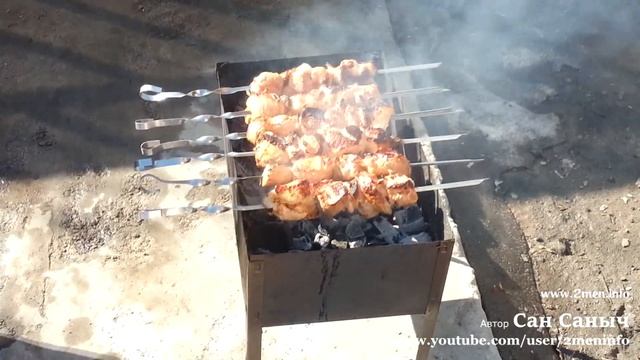 Ходили в гости жарили шашлыки (первый весенний шашлык)