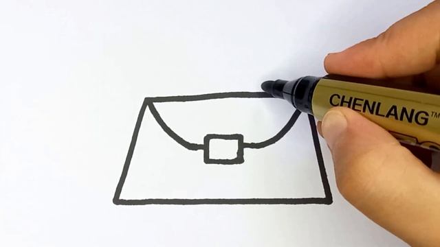Как просто нарисовать СУМКУ? Простой техника рисовани