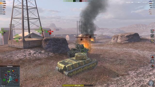 Т-1 Heavy / карьеры. Танки блиц.