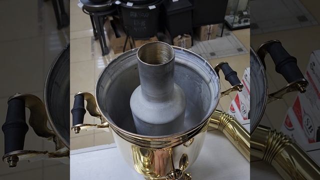 Самовар тульский латунный жаровой банка 7л 🔥