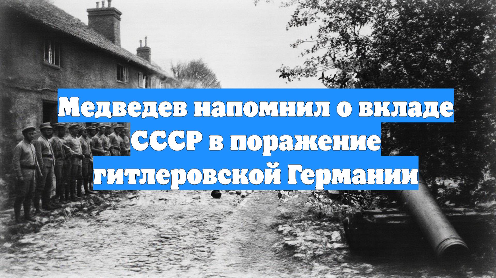 Медведев напомнил о вкладе СССР в поражение гитлеровской Германии