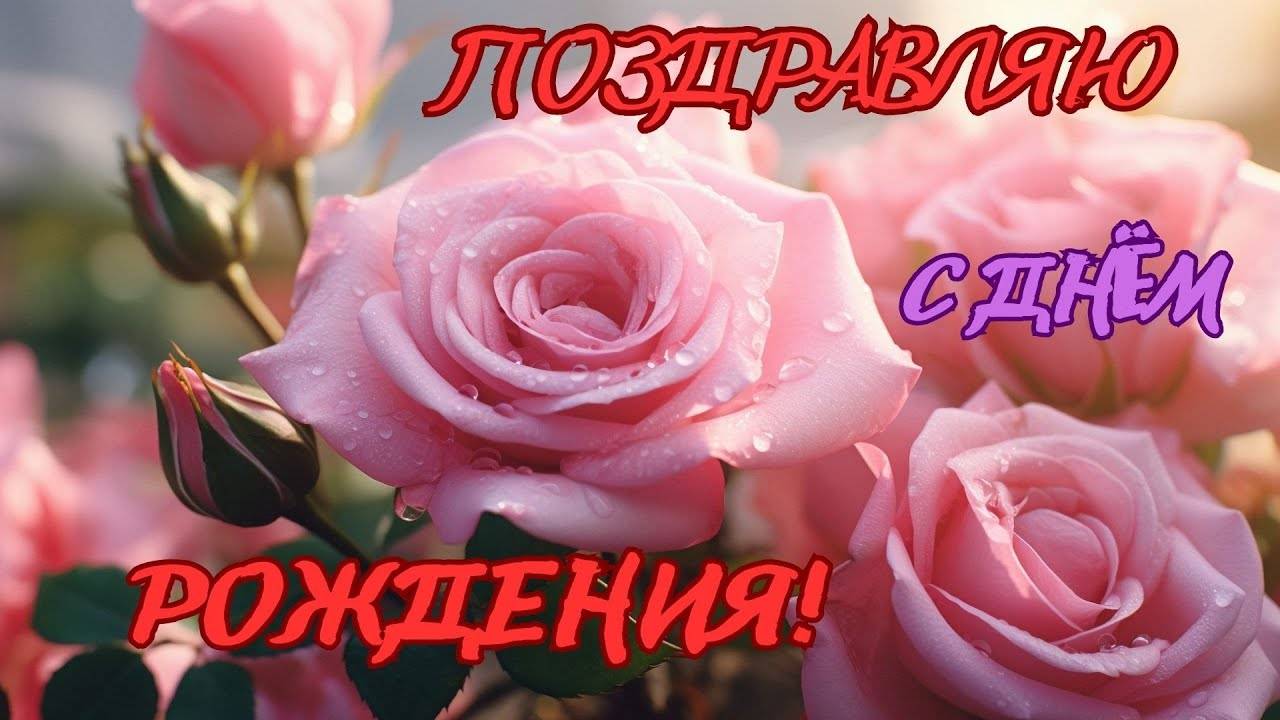 С Днем Рождения Красивое поздравление Музыкальная открытка