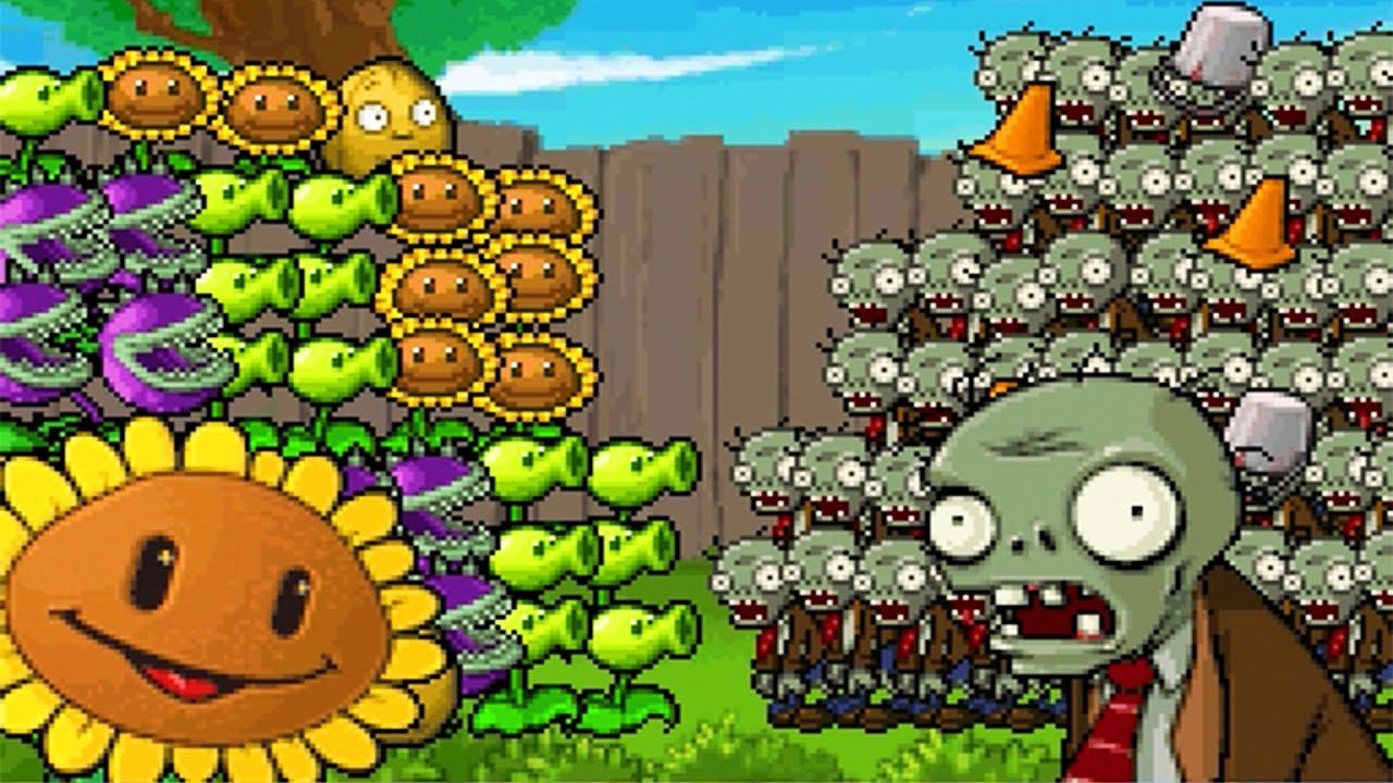 Plants vs. Zombies [Nintendo DS] [Multiplayer] VS Mode Gameplay