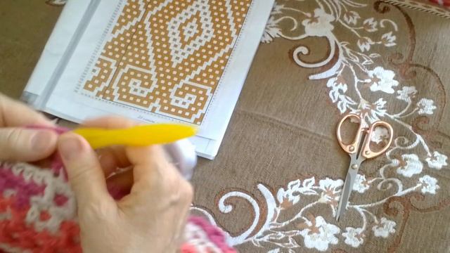 Схема крючком "Перу" для пледа и кардигана - 2 часть