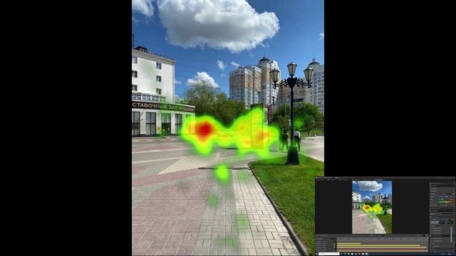 Нейромаркетинговое исследование: тепловая карта (визуализация контакта с банером), май 2025