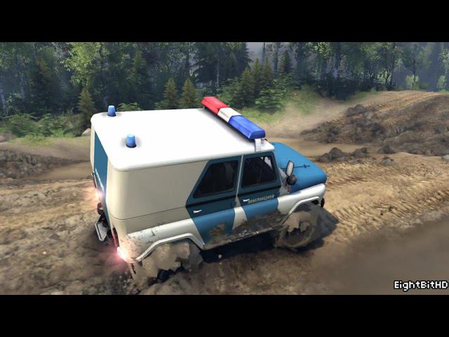 UAZ-31519  Police Off Road SpinTires Freeride/Walkthrough/Gameplay HD 1080p