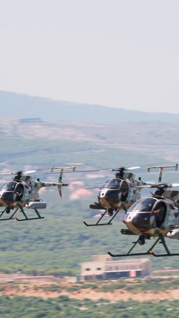 Ливанские ВВС @17thsqd_md530 в действии с их парком вертолетов MD530F+ Cayuse Warrior.