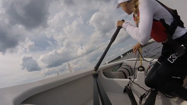 GoPro на оптимисте у Аришки и у Ани на 420-ке