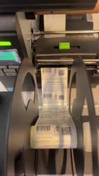 Печать широкой этикетки с ДМ