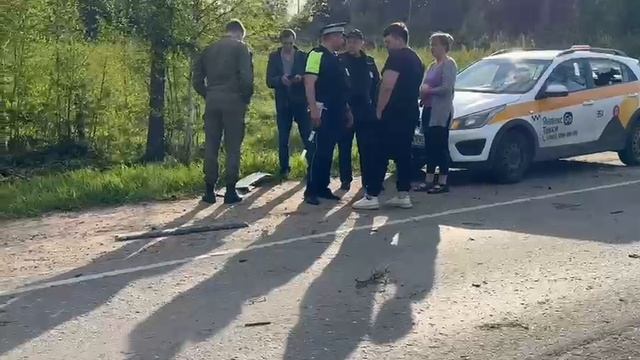 ‼️💥Автомобиль пострадал при падении обломков беспилотника в районе Алабушево‼️💥