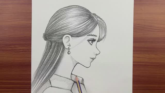 Как поэтапно нарисовать красивую девушку — обучающий лёгкий рисунок карандашом для начинающих