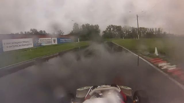 Tony Cart + Rotax125cc  стадион Ижорец в дождь