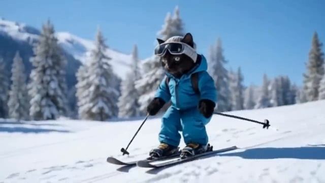 ❄️🐾Cats at the Ski Resort 🎿 - Funny Cats Doing Human Things