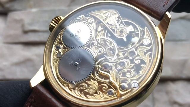 IWC #12. Скелетон. Переделка из карманных часов.