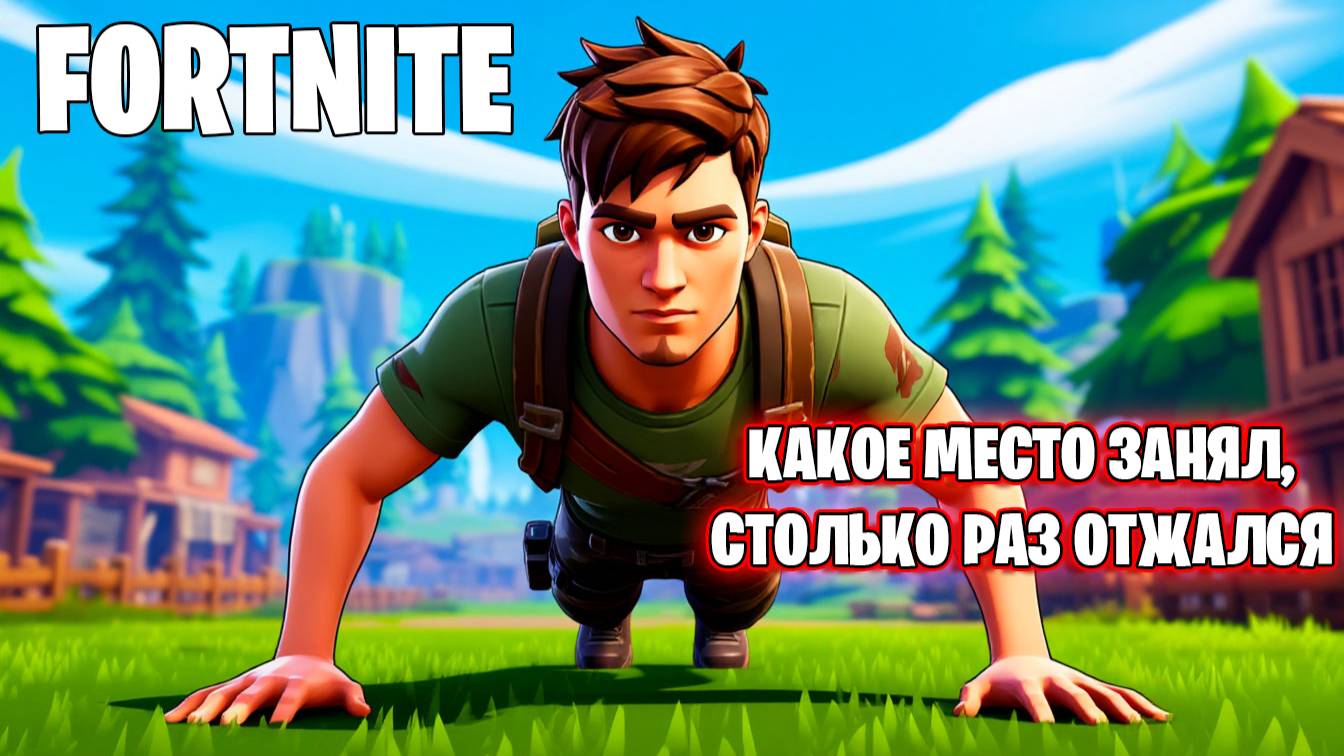 FORTNITE КАКОЕ МЕСТО ЗАНЯЛ, СТОЛЬКО РАЗ ОТЖАЛСЯ