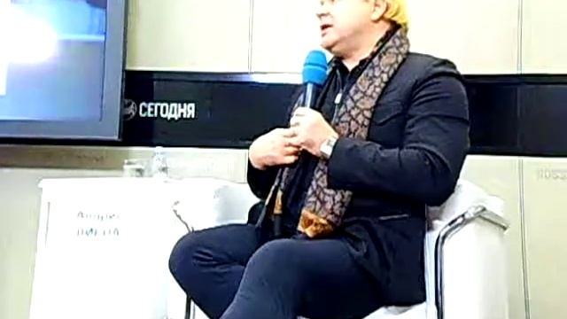 Выступление Андриса Лиепы перед журналистами
