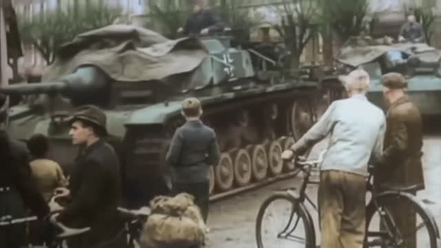 Уникальная кинохроника Второй мировой в цвете 1939-1945 год. Редкие кадры.