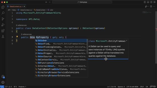 12 - Adding a DbContext class