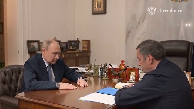 ‼️🇷🇺 Путин провел встречу с врио губернатора Курской области Хинштейном !!!