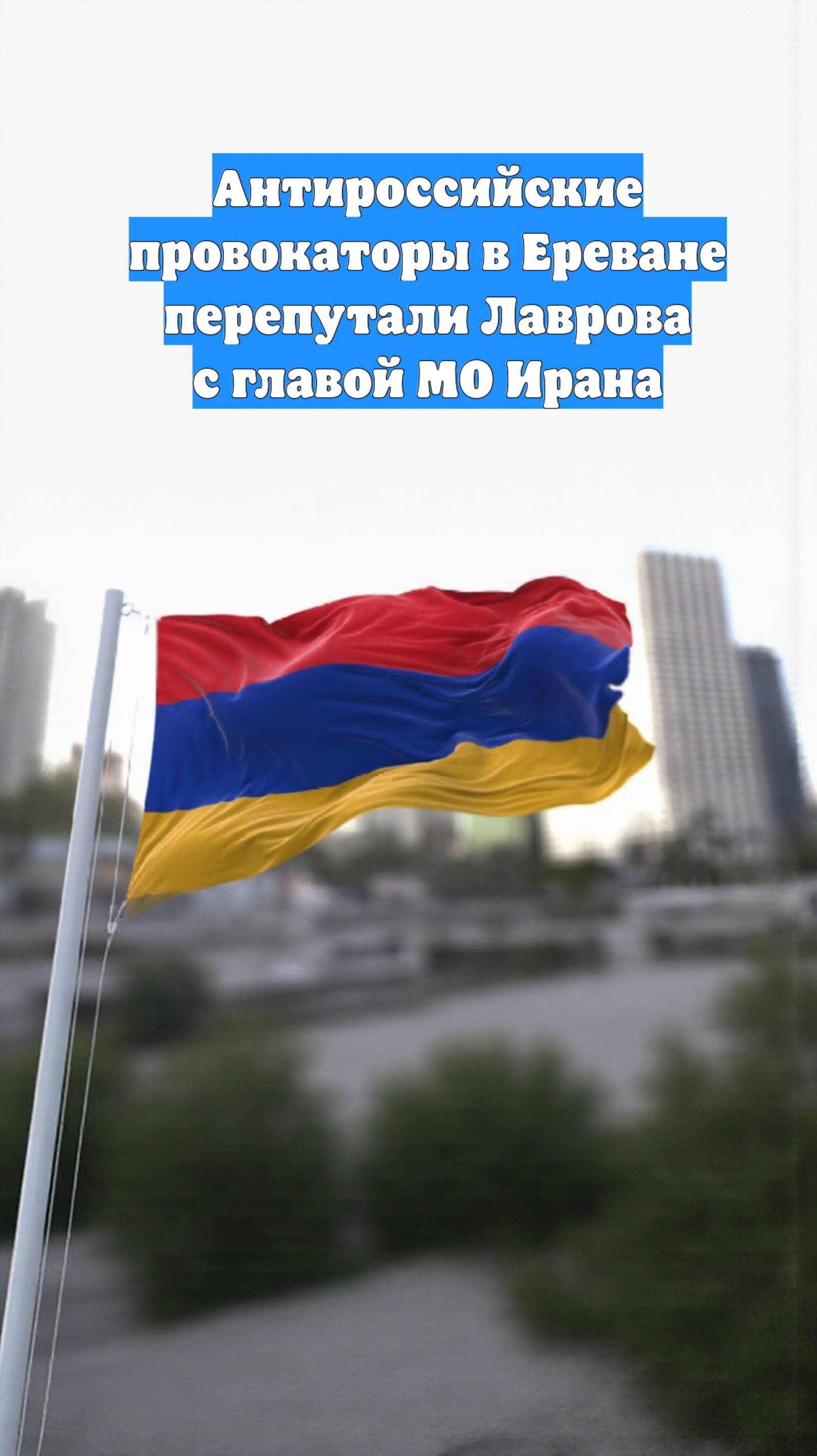 Антироссийские провокаторы в Ереване перепутали Лаврова с главой МО Ирана