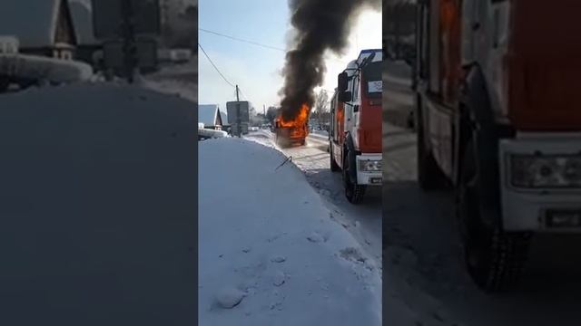 Мыски Тетенза пожар мусоровоза КамАЗ