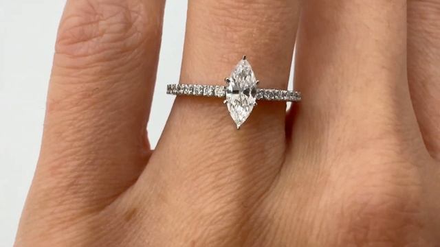 0.3 ct Marquise Shape Diamond Ring - PIERRE - Style #3745