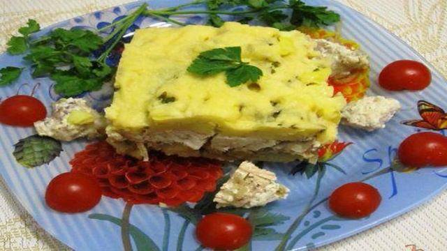 Запеканка из картофеля с рыбой