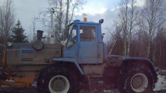 Т-150 расчистка дороги