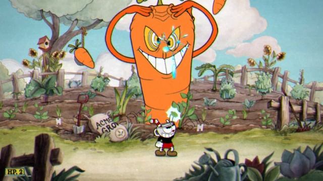 Победил овощебанду в Cuphead - Cuphead битва с боссом