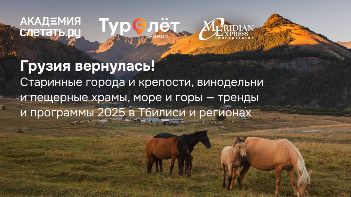 Грузия вернулась! Тренды и программы 2025 в Тбилиси и регионах. Вебинар 21.05.25