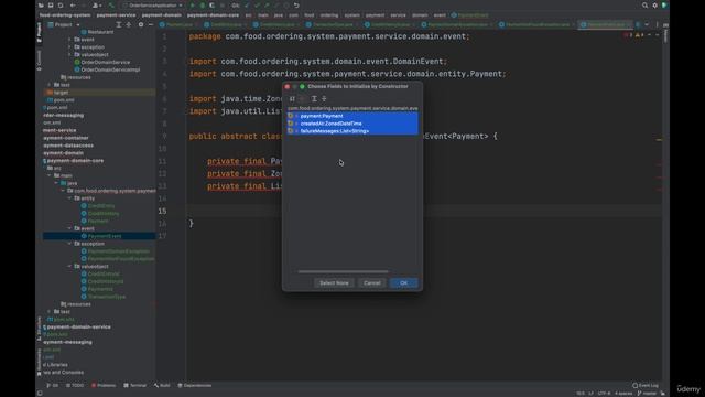 040 Domain core module Adding Exception and Domain events
