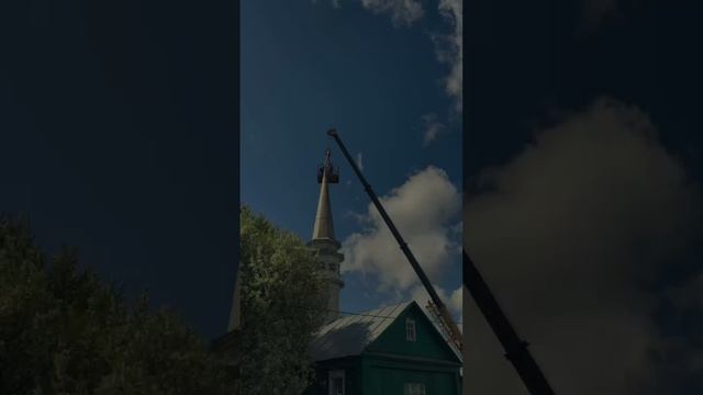 Явлаштау мәчете манарасына ай куелды