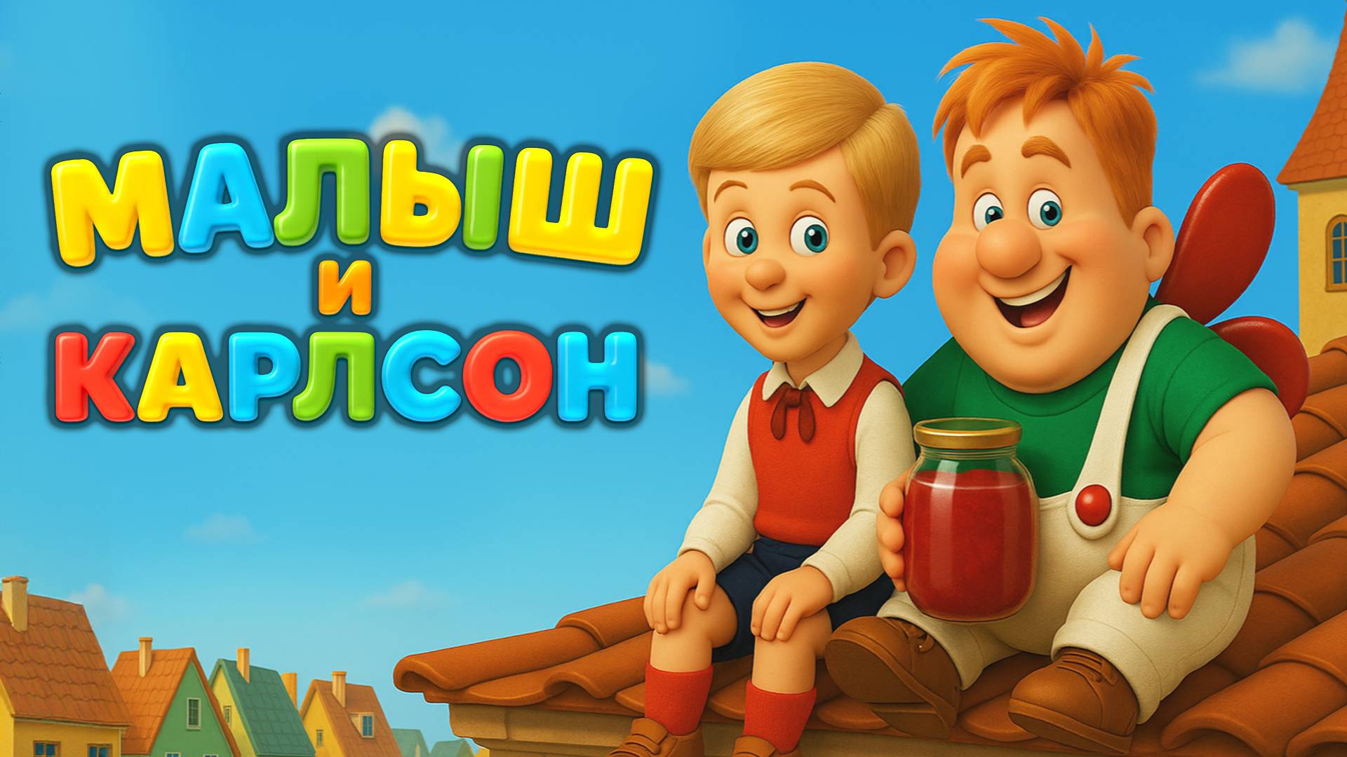 Малыш и Карлсон | Карлсон на крыше — Весёлая песенка  клип для детей