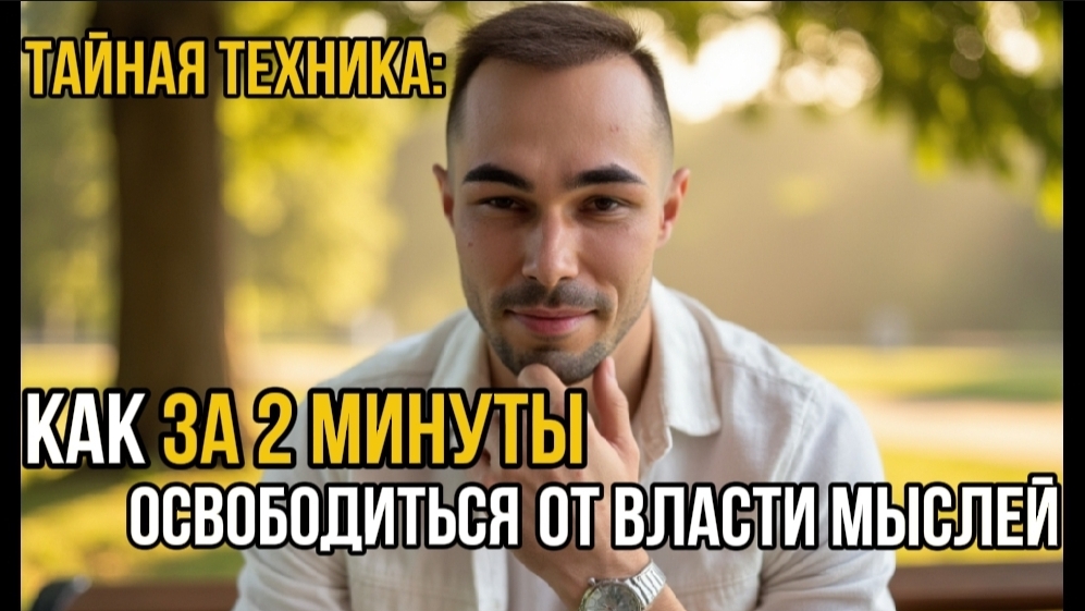 ТАЙНАЯ ТЕХНИКА: КАК ЗА 2 МИНУТЫ ОСВОБОДИТЬСЯ ОТ  ВЛАСТИ  МЫСЛЕЙ