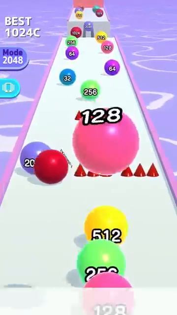 Satisfying Mobile Games 2024 - Ball Run 2048 All Levels Gameplay Walkthrough Android ios max 166b