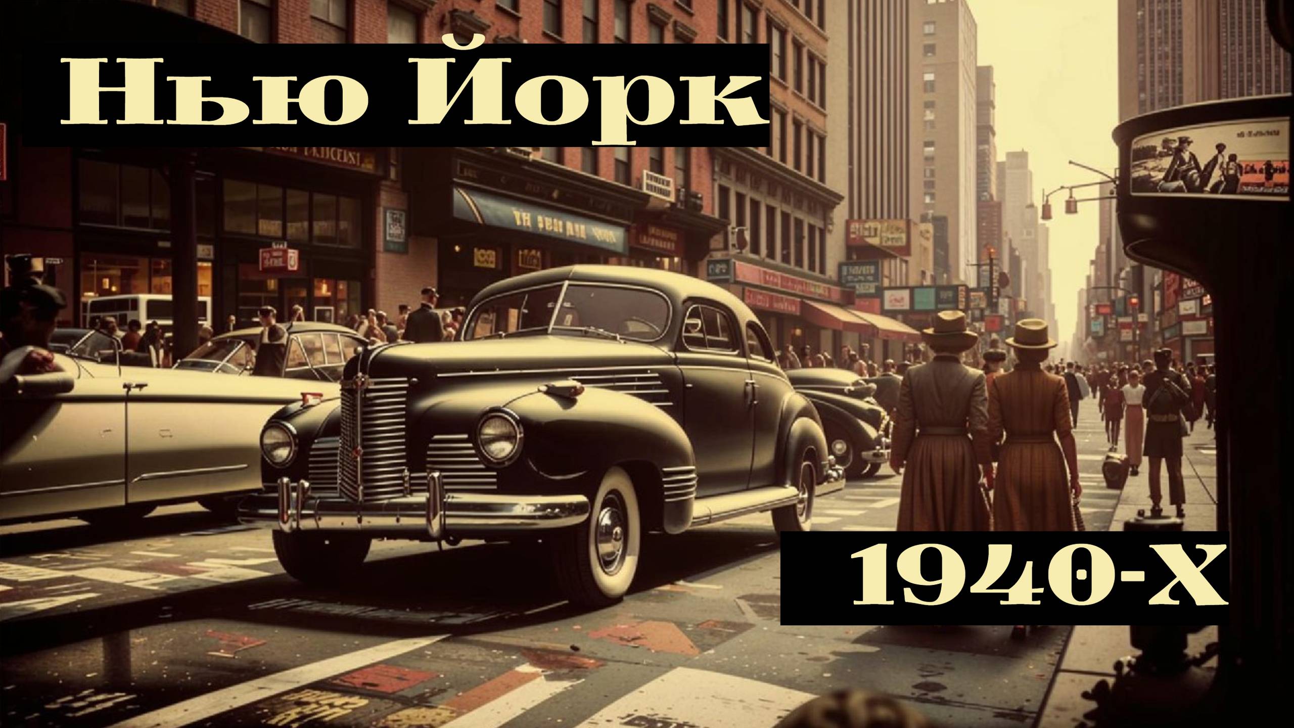 Нью-Йорк, 1940-х годов в цвете. (NASS)