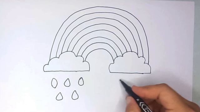 Как нарисовать РАДУГА? Простой техника рисование дете