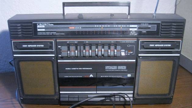 Винтажный магнитофон Crown Stereo Boombox Radio Recorder SZ-4100-сборка-Китай-инженеры -Япония 1983