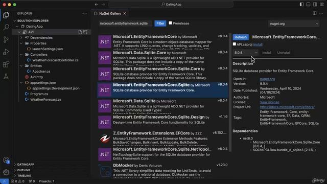 11 - Adding Entity Framework to our project