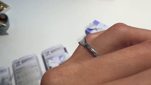 0.31 ct Emerald Cut Diamond Ring - PIERRE - Style #3820