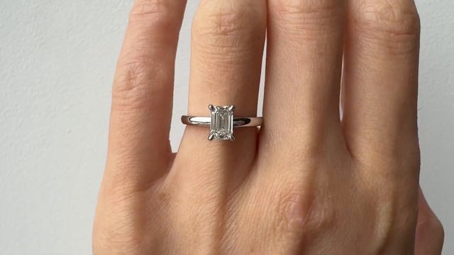 0.82 ct Emerald Cut Diamond Ring - PIERRE - Style #3820