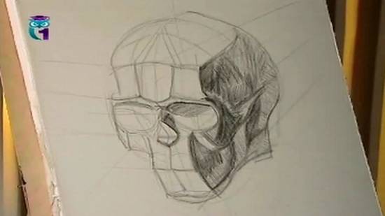 Уроки рисования # 9. Рисуем обрубовку головы. Часть 1