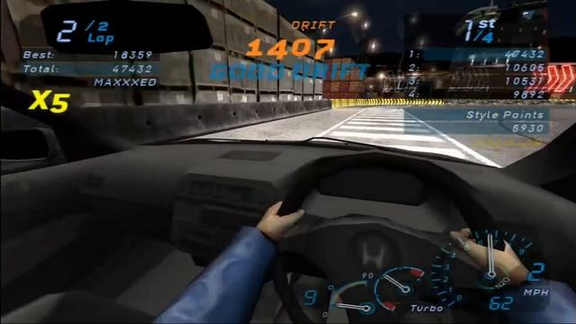 Безусловный дрифт на Honda civic si NFS.Underground (2003)