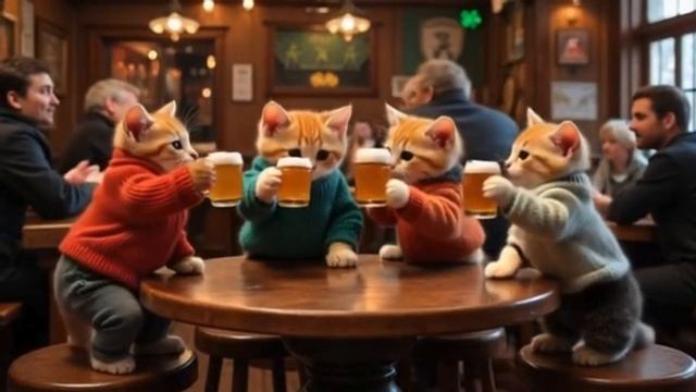 🎩🍀Cats in Ireland🐱💚- Funny Cats Doing Human Things - Saint Patrick's Day!