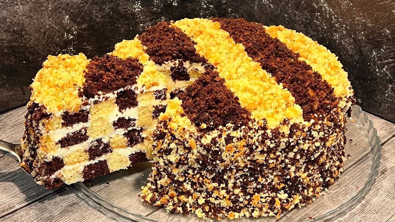Домашний Торт «БАРХАТНЫЙ ШМЕЛЬ» Всё просто, но в результате — НЕЖНЫЙ ТОРТ с незабываемым вкусом!