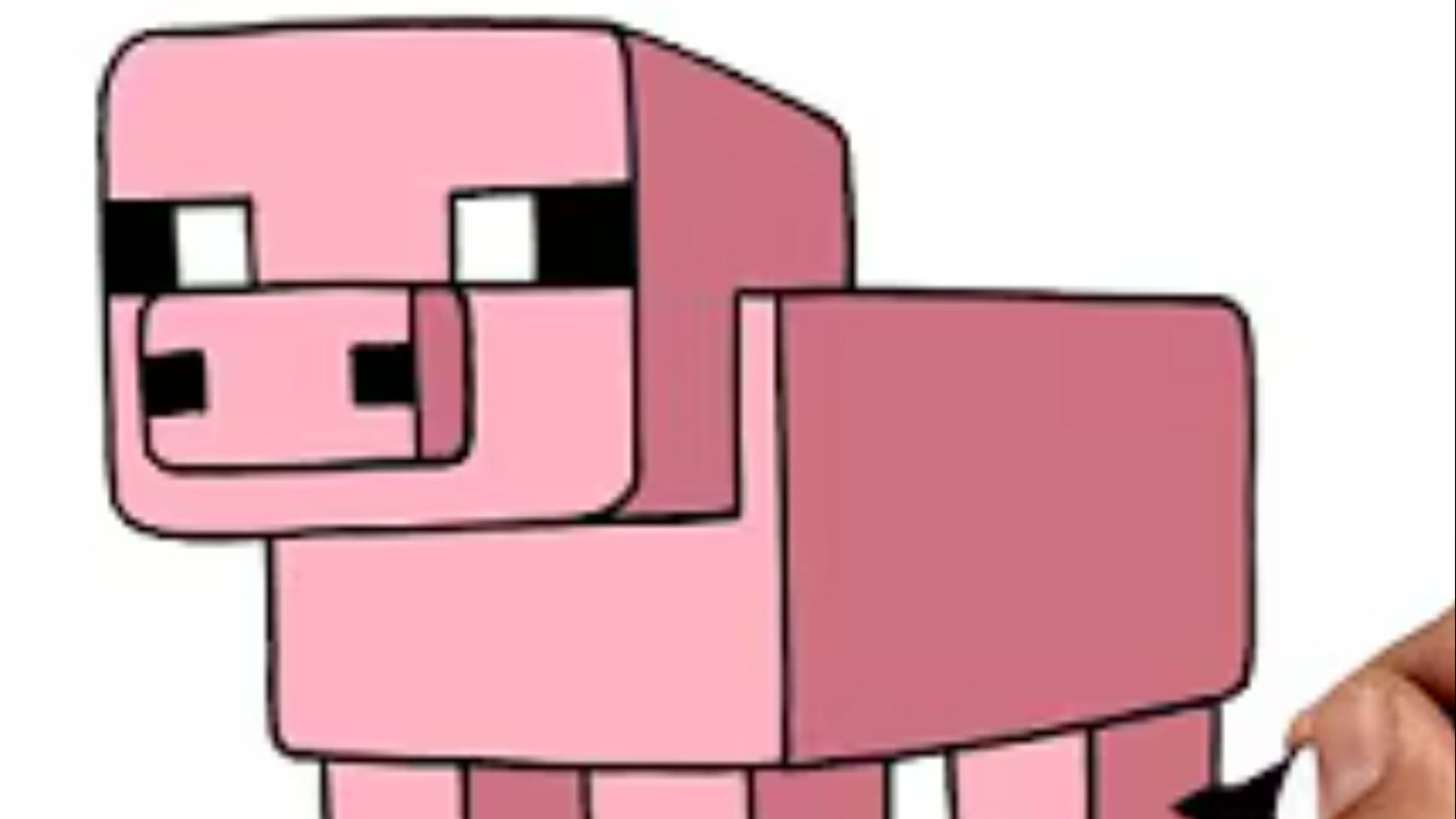 Как нарисовать свинью из Майнкрафта. Пошаговый урок рисования для начинающих