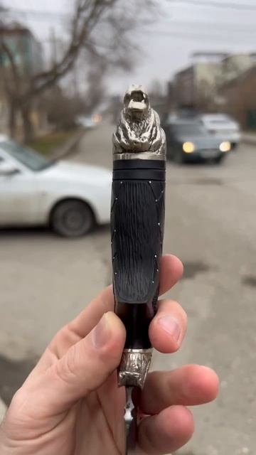 Нож Лев из дамасской стали