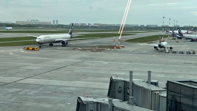 Несколько минут из жизни самолетов в Шереметьево С.