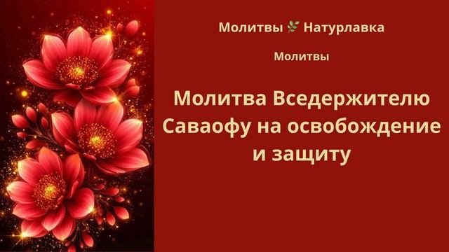 Молитва Вседержителю Саваофу на освобождение и защиту.