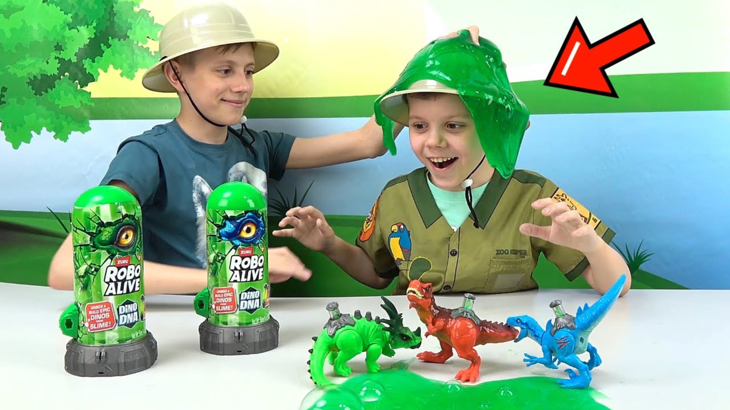 СМОТРИ мы нашли ДНК ДИНОЗАВРОВ В СЛАЙМЕ! Динозавры для детей